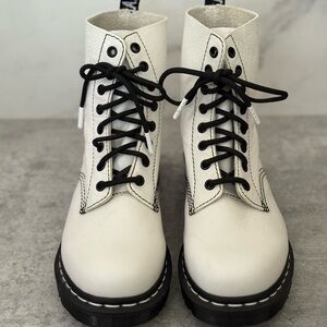 Dr. Martens Black & White Boots - 1460 Pascal Virginia Lace Up